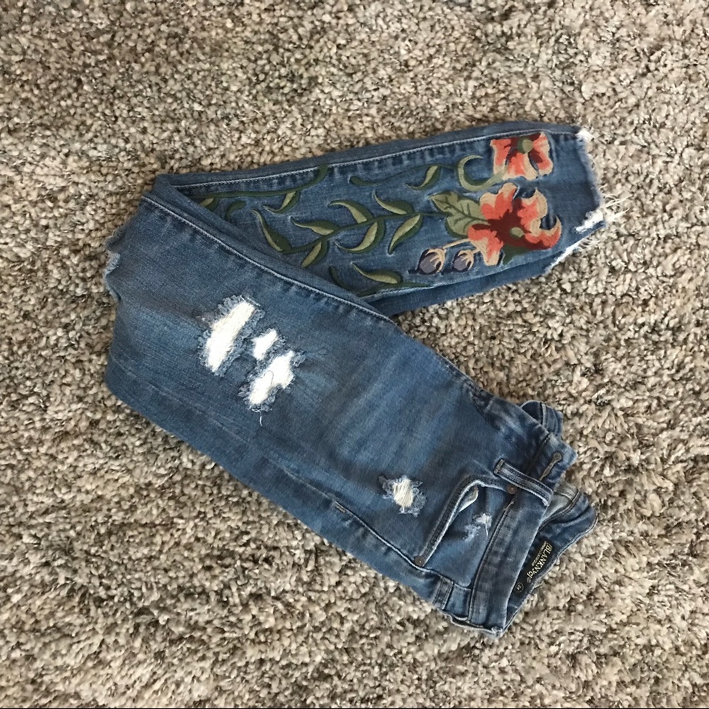 Blank NYC Embroidered Skinny Jeans